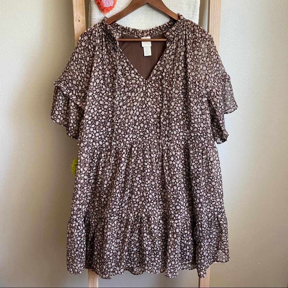 H&M floral tiered dress